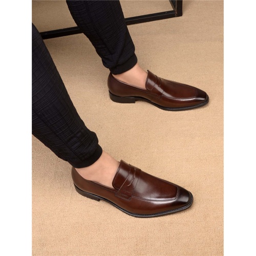 Replica Salvatore Ferragamo SF Leather Shoes For Men #496875 $107.00 USD for Wholesale