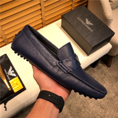 Replica Armani Leather Shoes For Men #497243 $80.00 USD for Wholesale