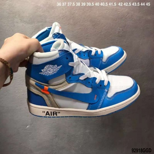 Nike Air Jordan 1 &amp; Off-White For Women #497443 $66.00 USD, Wholesale Replica Air Jordan Shoes for New