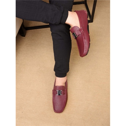 Replica Salvatore Ferragamo SF Leather Shoes For Men #498095 $80.00 USD for Wholesale