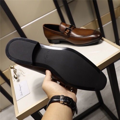 Replica Salvatore Ferragamo SF Leather Shoes For Men #498109 $85.00 USD for Wholesale