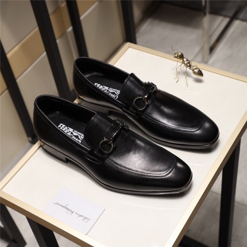 Salvatore Ferragamo SF Leather Shoes For Men #498110