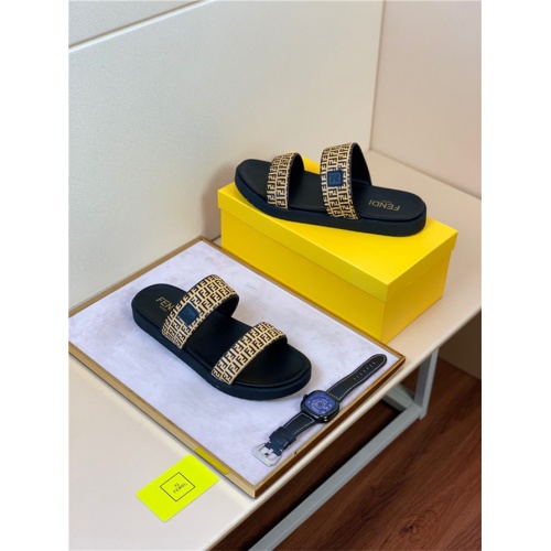 Replica Fendi Fashion Slippers For Men #498484 $52.00 USD for Wholesale