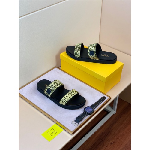Replica Fendi Fashion Slippers For Men #498485 $52.00 USD for Wholesale