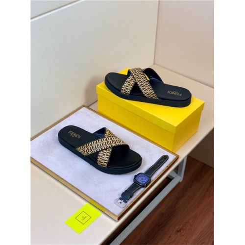 Replica Fendi Fashion Slippers For Men #498488 $52.00 USD for Wholesale