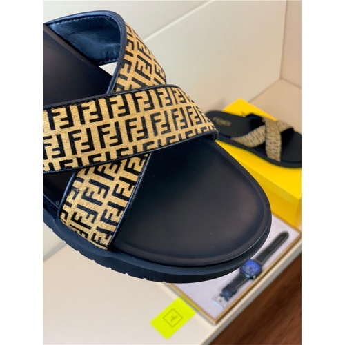 Replica Fendi Fashion Slippers For Men #498488 $52.00 USD for Wholesale