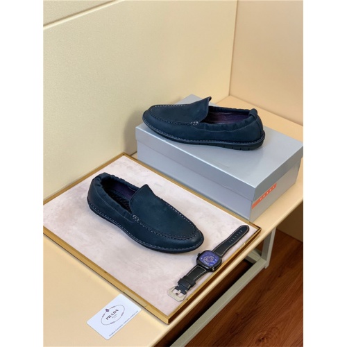 Replica Prada Leather Shoes For Men #498878 $80.00 USD for Wholesale
