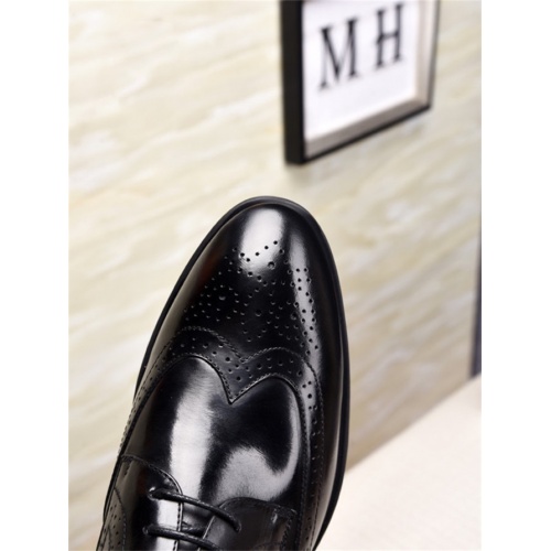 Replica Prada Leather Shoes For Men #498879 $80.00 USD for Wholesale