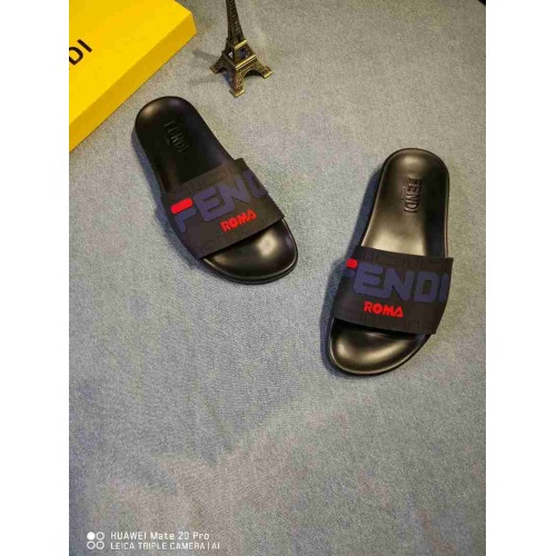 Replica Fendi Fashion Slippers For Men #500031 $44.00 USD for Wholesale