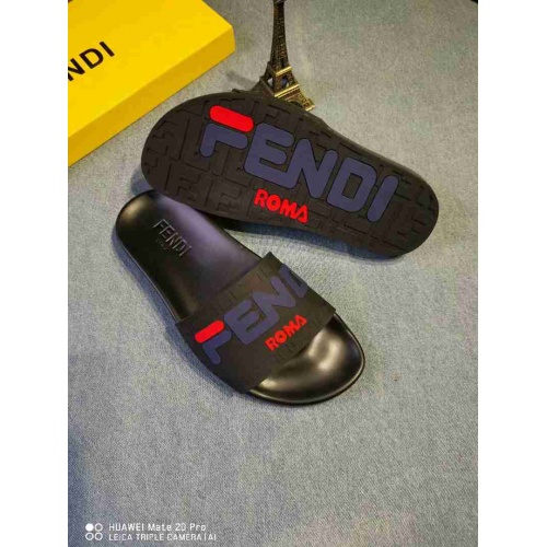 Replica Fendi Fashion Slippers For Men #500031 $44.00 USD for Wholesale