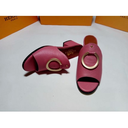 Hermes Fashion Slippers For Women #500490 $60.00 USD, Wholesale Replica Hermes Slippers
