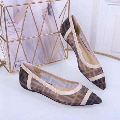 Fendi Flat Shoes For Women #502306 $75.00 USD, Wholesale Replica Fendi Casual Shoes