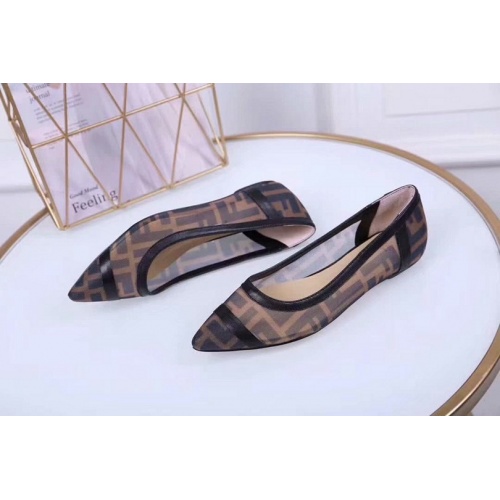 Replica Fendi Flat Shoes For Women #502307 $75.00 USD for Wholesale