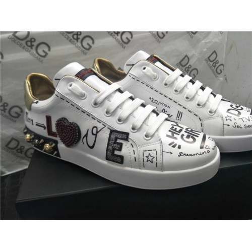 Replica Dolce & Gabbana D&G Casual Shoes For Women #503253 $90.00 USD for Wholesale