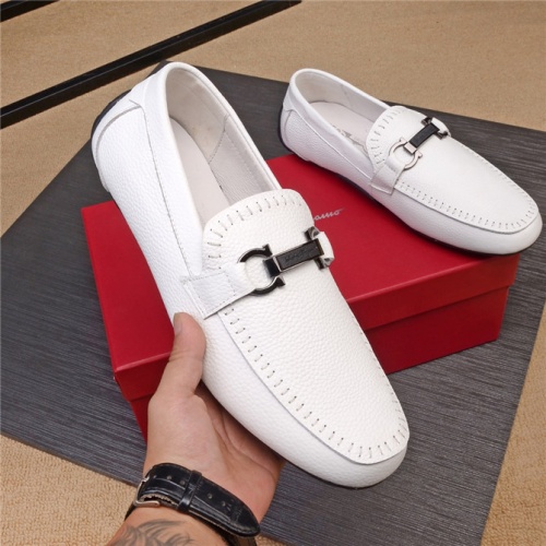 Replica Salvatore Ferragamo Leather Shoes For Men #504979 $80.00 USD for Wholesale