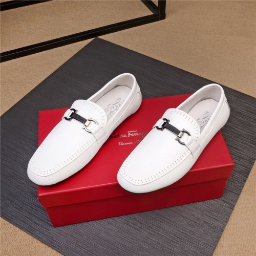 Replica Salvatore Ferragamo Leather Shoes For Men #504979 $80.00 USD for Wholesale