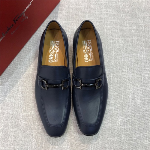 Replica Salvatore Ferragamo Leather Shoes For Men #504983 $96.00 USD for Wholesale