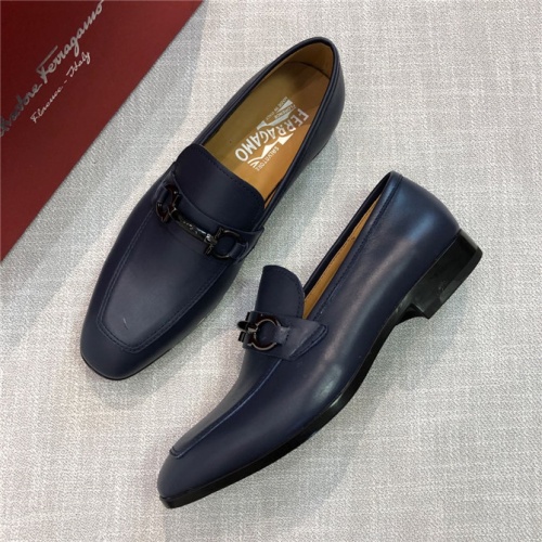 Replica Salvatore Ferragamo Leather Shoes For Men #504983 $96.00 USD for Wholesale
