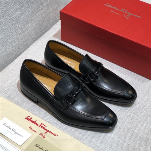Salvatore Ferragamo Leather Shoes For Men #504984 $96.00 USD, Wholesale Replica Salvatore Ferragamo Leather Shoes