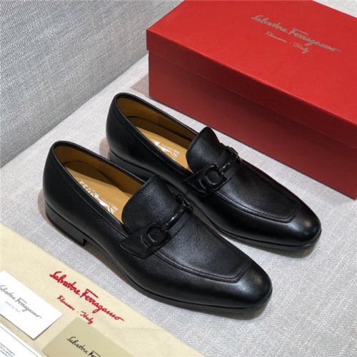 Salvatore Ferragamo Leather Shoes For Men #504985 $96.00 USD, Wholesale Replica Salvatore Ferragamo Leather Shoes