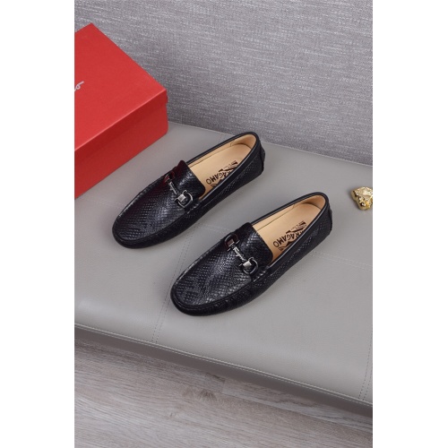 Replica Salvatore Ferragamo Leather Shoes For Men #504987 $72.00 USD for Wholesale