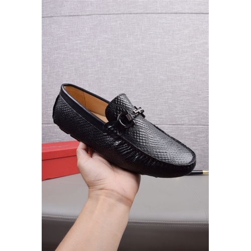 Replica Salvatore Ferragamo Leather Shoes For Men #504987 $72.00 USD for Wholesale