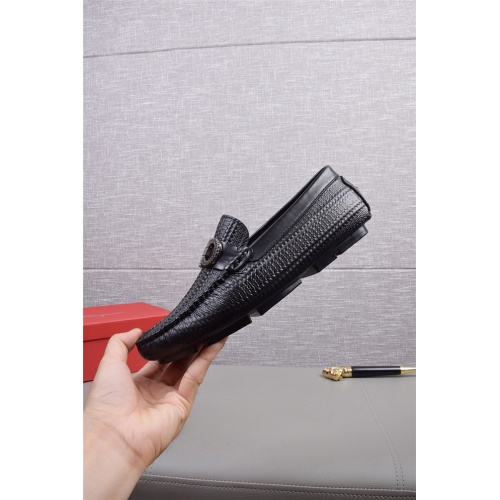 Replica Salvatore Ferragamo Leather Shoes For Men #504988 $72.00 USD for Wholesale