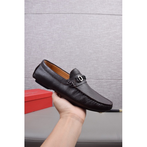 Replica Salvatore Ferragamo Leather Shoes For Men #504989 $72.00 USD for Wholesale