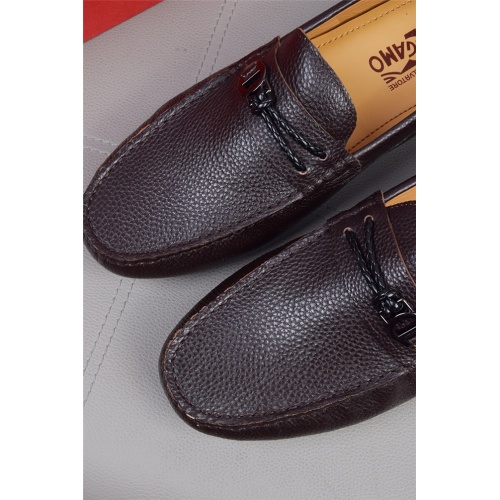 Replica Salvatore Ferragamo Leather Shoes For Men #504989 $72.00 USD for Wholesale