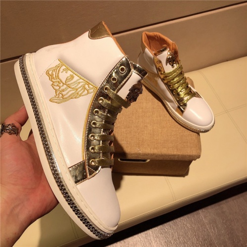 Replica Versace High Tops Shoes For Men #505843 $82.00 USD for Wholesale