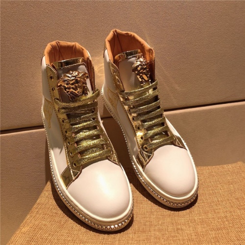 Replica Versace High Tops Shoes For Men #505843 $82.00 USD for Wholesale