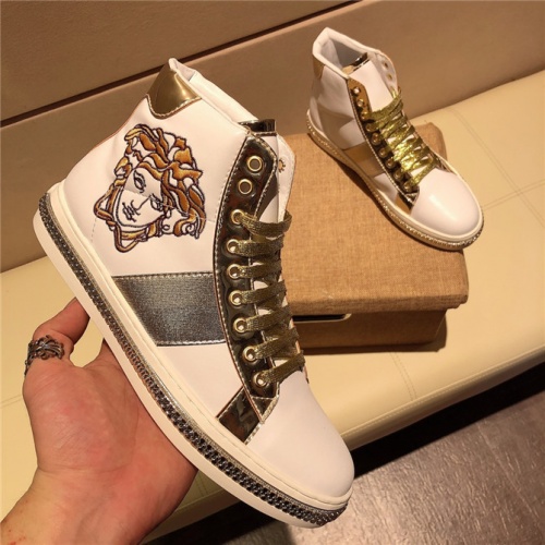 Replica Versace High Tops Shoes For Men #505849 $82.00 USD for Wholesale