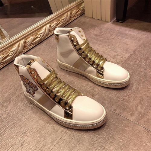 Replica Versace High Tops Shoes For Men #505853 $82.00 USD for Wholesale