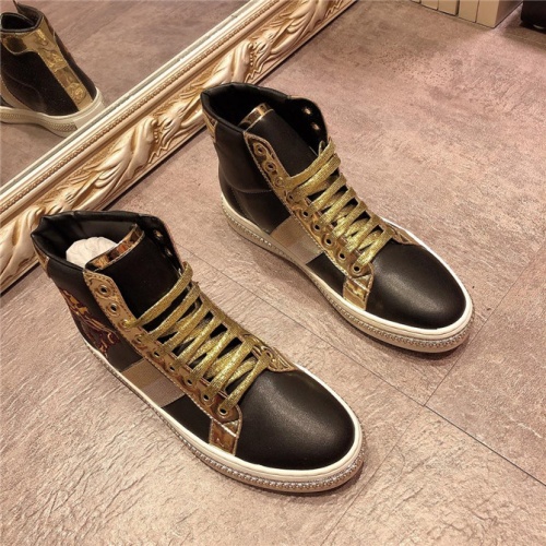 Replica Versace High Tops Shoes For Men #505855 $82.00 USD for Wholesale