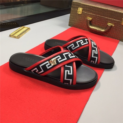 Replica Versace Slippers For Men #505885 $48.00 USD for Wholesale