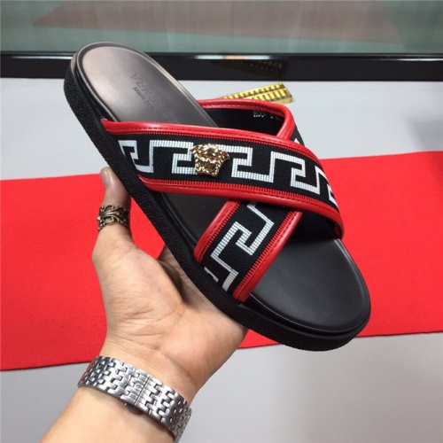 Replica Versace Slippers For Men #505885 $48.00 USD for Wholesale