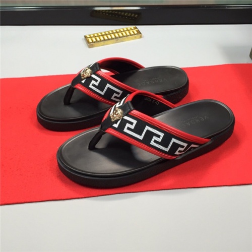 Replica Versace Slippers For Men #505889 $48.00 USD for Wholesale