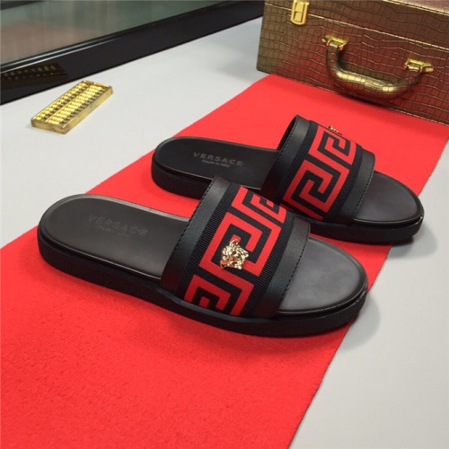Replica Versace Slippers For Men #505890 $48.00 USD for Wholesale