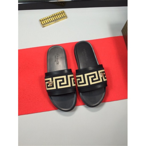 Replica Versace Slippers For Men #505891 $48.00 USD for Wholesale