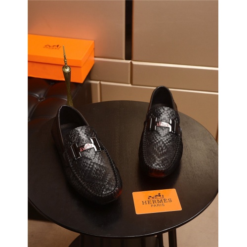 Replica Hermes Leather Shoes For Men #507739 $68.00 USD for Wholesale