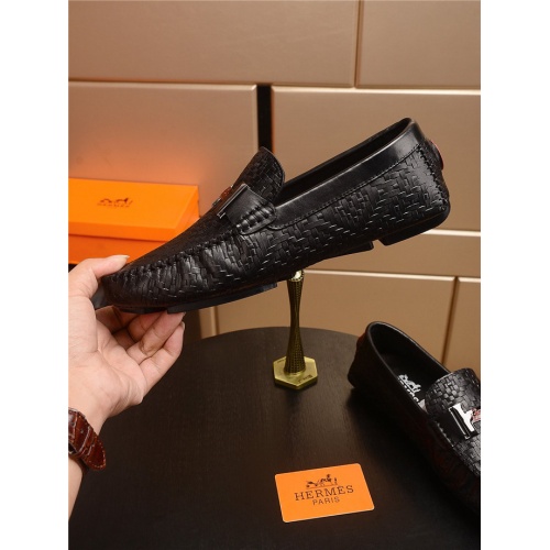 Replica Hermes Leather Shoes For Men #507739 $68.00 USD for Wholesale