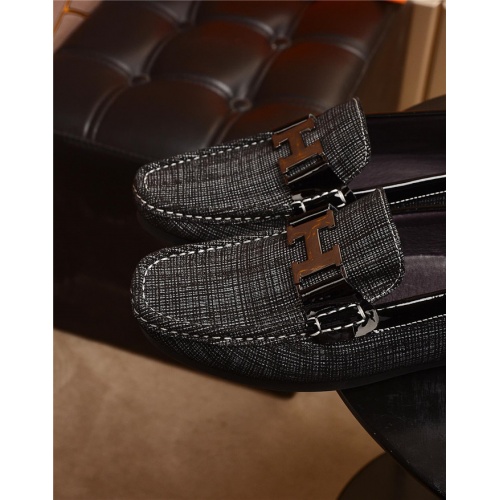 Replica Hermes Leather Shoes For Men #507740 $68.00 USD for Wholesale