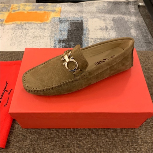 Replica Salvatore Ferragamo Flat Shoes For Men #507757 $82.00 USD for Wholesale