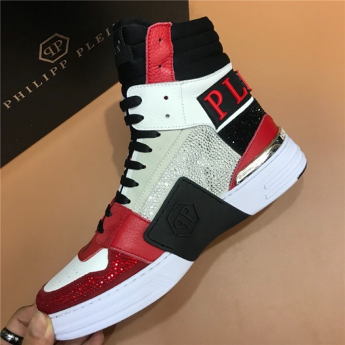 Replica Philipp Plein PP High Tops Shoes For Men #509515 $112.00 USD for Wholesale