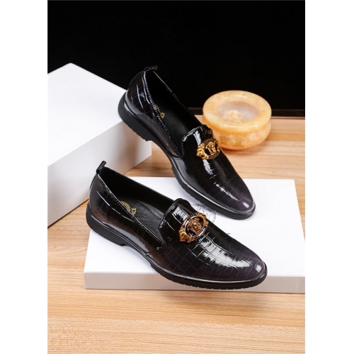 Versace Leather Shoes For Men #513303 $80.00 USD, Wholesale Replica Versace Leather Shoes