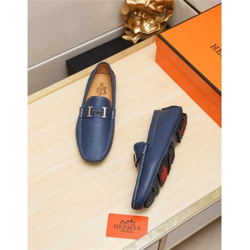 Replica Hermes Leather Shoes For Men #514522 $64.00 USD for Wholesale