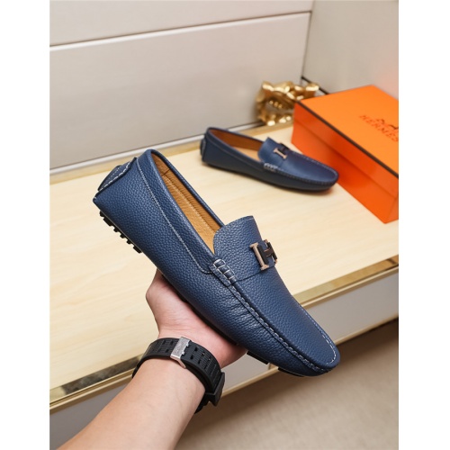 Replica Hermes Leather Shoes For Men #514522 $64.00 USD for Wholesale