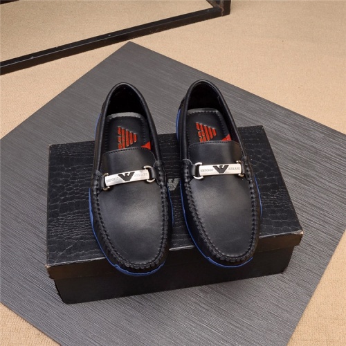 Replica Armani Leather Shoes For Men #514570 $76.00 USD for Wholesale