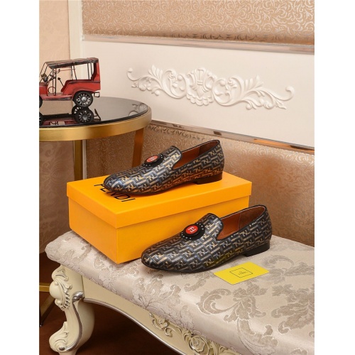 Replica Fendi Leather Shoes For Men #515264 $80.00 USD for Wholesale