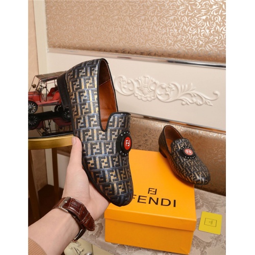 Replica Fendi Leather Shoes For Men #515264 $80.00 USD for Wholesale